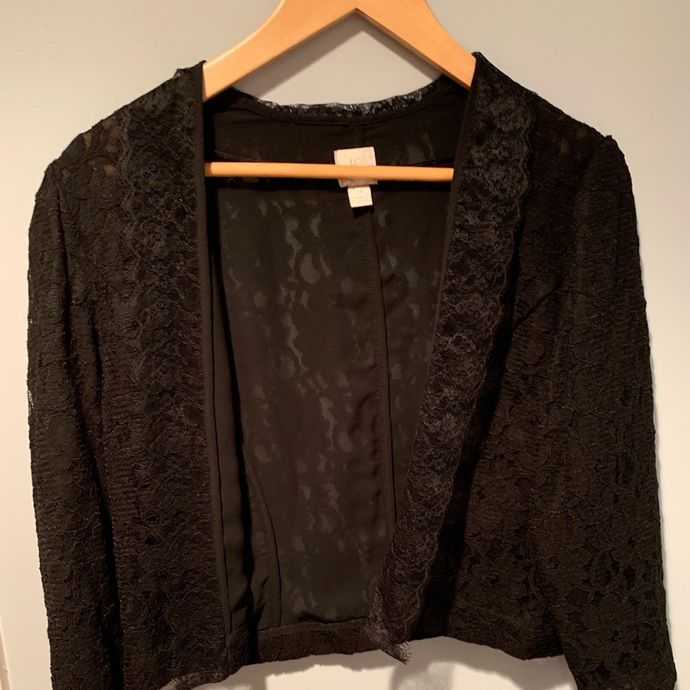 Plus Size Lauren Conrad Black Lace Cardigan